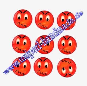 Emoji Cabochon, 14 Mm, Mad Face - Sealing Wax Icon #1486482