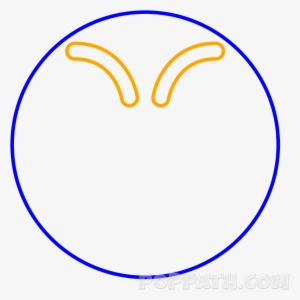 Draw The Angry Eyebrows At An Angle As Shown In The - Horizon Observatory #1486551