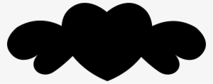 Heart Black Shape With Wings Comments #1487001