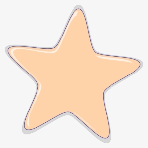 Peach Clipart Star - Peach Star #1488397