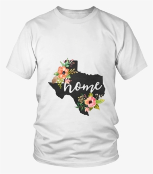 Texas Home Chalkboard Watercolor Flowers State T-shirt - Pump Harder Your Mom Did #1488646