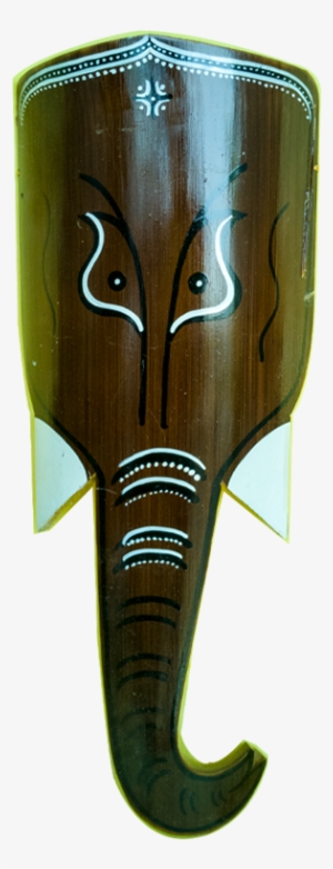 Dark Brown Bamboo Elephant Head - 7 Sister Crafts #1488928