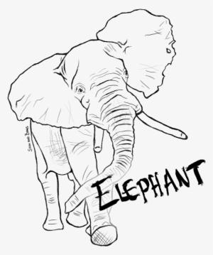 Elephanttext - Line Art #1489806