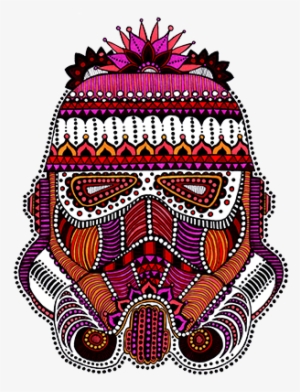 Star Wars Sugar Skull - Skull Pop Art Png #1490203