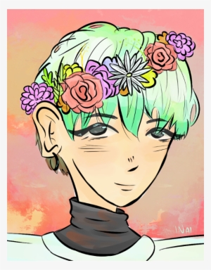 Suga Flower Crown - Cartoon #1490298
