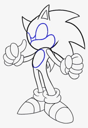 How To Draw Sonic The Hedgehog In A Few Easy Steps - Sonic Blanco Y Negro #1491222