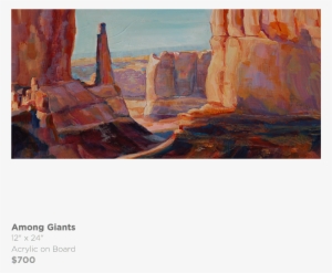 Among Giants 12" X 24" Acrylic On Board $700 - New York Giants #1491837