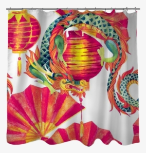 Chinese Dragon Watercolor Seamless Pattern - Arte Da Guerra - O Tratado Militar Mais Antigo Do Mundo #1492060