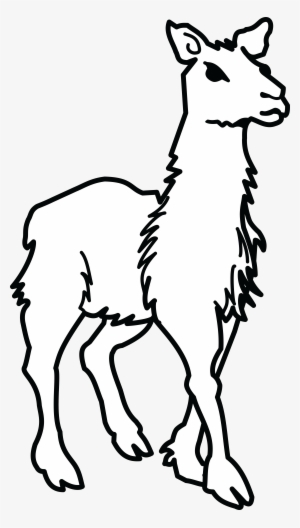 This Free Icons Png Design Of Llama Lineart - Clipart Of Llama Black And White #1492092