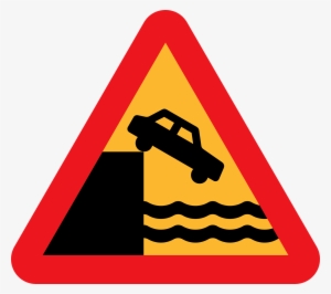 Sunset Cliffs Shaka Maverick - Car Off Cliff Road Sign #1492363