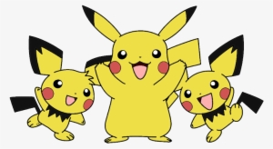 The Following Images Were Colored And Clipped By Cartoon - Pichu Pikachu And Jigglypuff Png #1492989