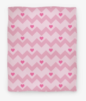 Chevron Heart Blanket Blanket - Construction Paper #1494300