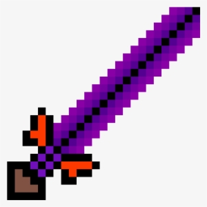 Minecraft Obsidian Sword - Sword 8 Bit Png #1494437