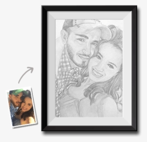 This Is An Example Image Of A Pencil Sketch Done By - Pencil Portrait Frame #1495438