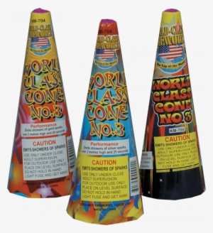 #3 Assorted Cone Fountain - World Class Fireworks #1496075