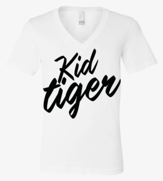 Kid Tiger Tee White V-neck #1496659