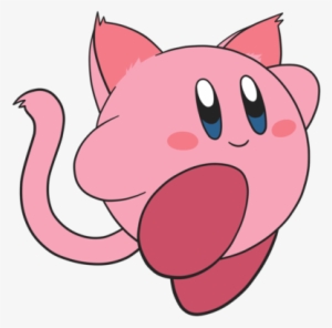 Blue Eyes, Cat, And Cat Ears Image - Kirby With Cat Ears #1497089