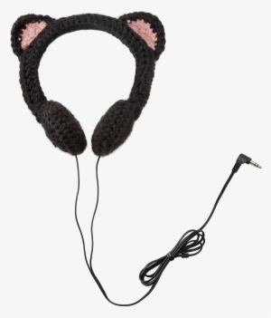 Crocheted Cat Ear Headphones - Cat Ear Headphones Transparent #1497205