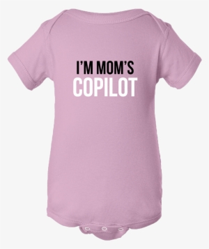 I'm Mom's Co-pilot Pink Onesie - Trick Or Treat Pumpkin Halloween Baby Bodysuit #1497296