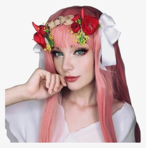 Steklo Vezde Png - Zero Two Flower Crown #1497396
