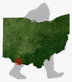 Ohio Bigfoot Map - Ohio Terrain Map #1498282