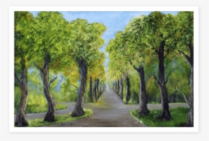 Kathleen Murphy Art Path Trees Scene Green #1498304