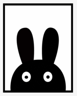 Petite Bello Wall Print 13x18cm Black Rabbit Wall Print - Rabbit #1498939