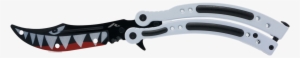 White Bomber Shark Butterfly Trainer - Butterfly Knife #1499223