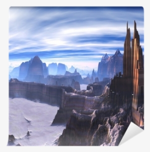 Futuristic City Built Into Cliffs On Alien Planet Wall - Extraterrestrial Life #150976