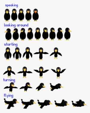 This Free Icons Png Design Of Comic Crow Animation #151221