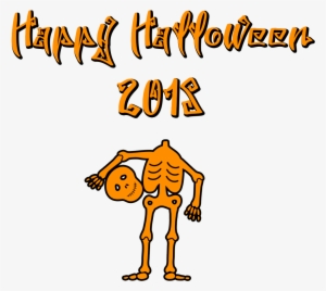 Happy Halloween 2018 Scary Font Skeleton #152019
