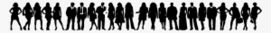 People Group Crowd Line Silhouette Black S - Population People Png #152063
