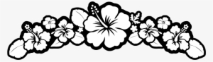 Flower Black And White Hibiscus Black And White Clipart - Border Flower Black And White #152364