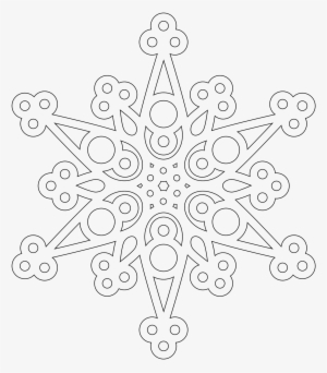 Snowflake Transparent Stencil - Coloring Book #152602