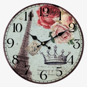 Vintage Clock Transparent Background - Aello Counted Cross Stitch, Rose Lover - 11ct #154330