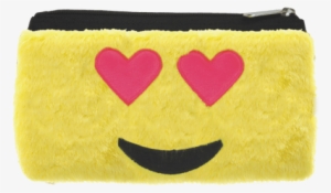 Picture Of Heart Eyes Emoji Furry Pencil Case - Smiley #154498