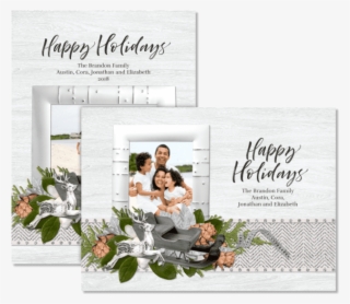 Silver Happy Holidays - Striped Watercolor Mother's Day Greeting Card, Pink #155207