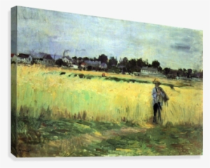 In Wheat Field By Morisot Canvas Print #155390