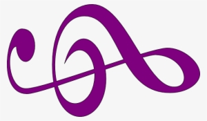 Purple Treble Clef #155625
