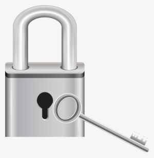 Padlock With Key Clip Art - Lock #155754