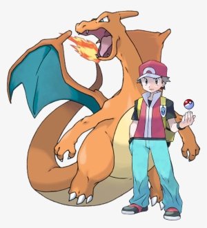 Red & Charizard - Red And Charizard Png #155993