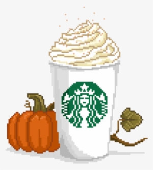 Starbucks Pumpkin Spice Latte Png Clip Black And White - Pumpkin Spice Latte Pixel Art #156106