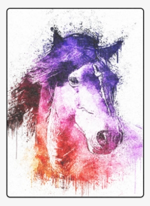 Watercolor Horse Blanket - Watercolor Horse Pillow Case #156225