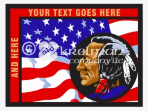 K1505 American Flag And Native American - Flag Of The United States #157583
