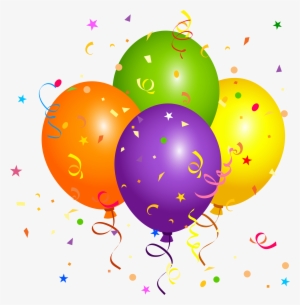 Confetti Clip Art - Balloons And Confetti Png #157785