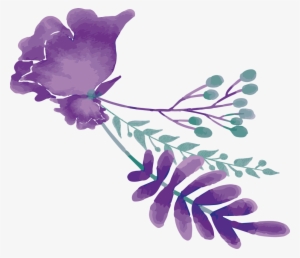 Green Purple Flowers Png - Praise And Thanks Prayer Request Journal / Notebook #157859