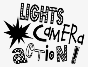 Photo Camera Clipart Word Art - Lights Camera Action Words #157907