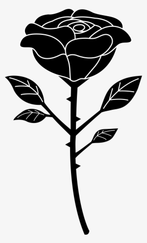 Black Silhouette Of A Single Black Rose - Clip Art Black And White #158085 Black Silhouette Of A Single Black Rose - Clip Art Black And White #158085