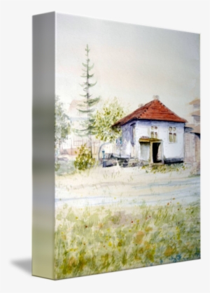 Library Old House Serbia Original Art By Nenad - Watercolor Painting #158113
