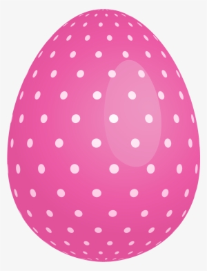 Pink Dotted Easter Egg Png Clipart - Easter Egg Clipart Png #158801